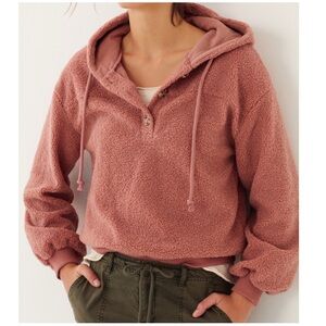 Anthro Callan Sherpa Hoodie XSP
